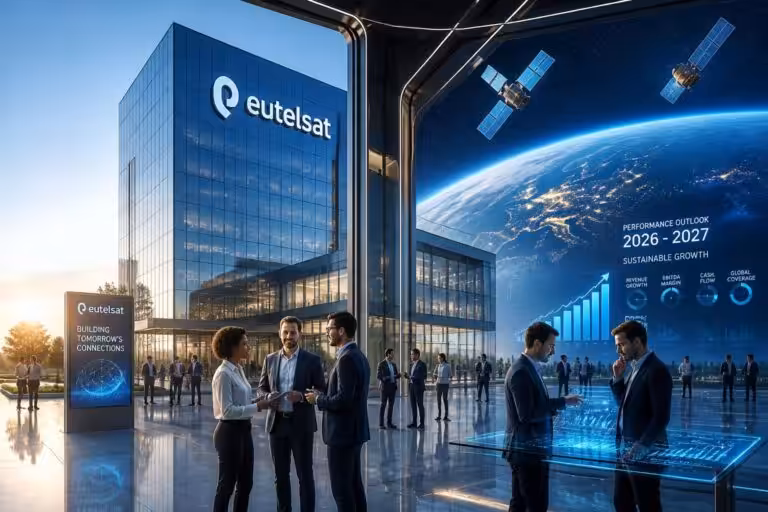 eutelsat prévoit une rentabilité stable pour 2026-2027, renforçant ses performances suite à l'atteinte de ses objectifs clés.